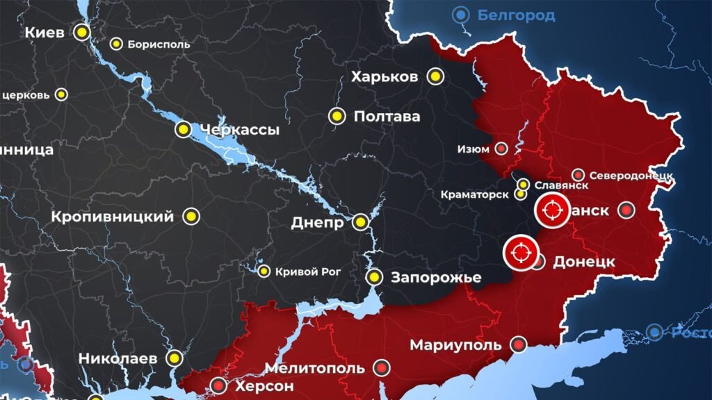 карта боевых действий украина